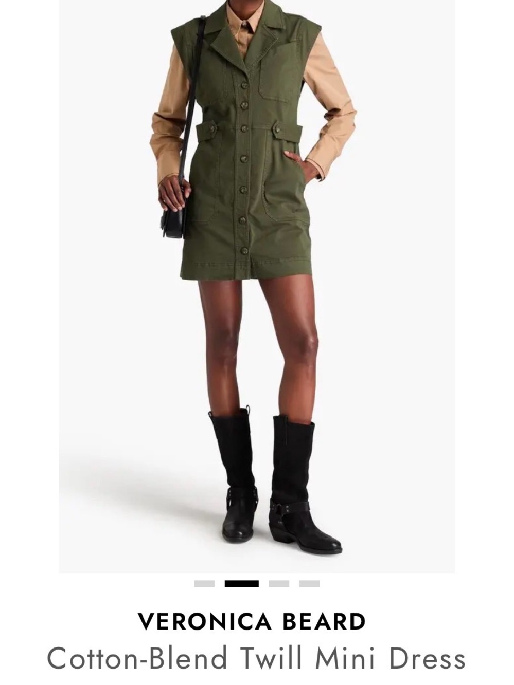 Veronica Beard Olive Green Sleeveless Button Vest